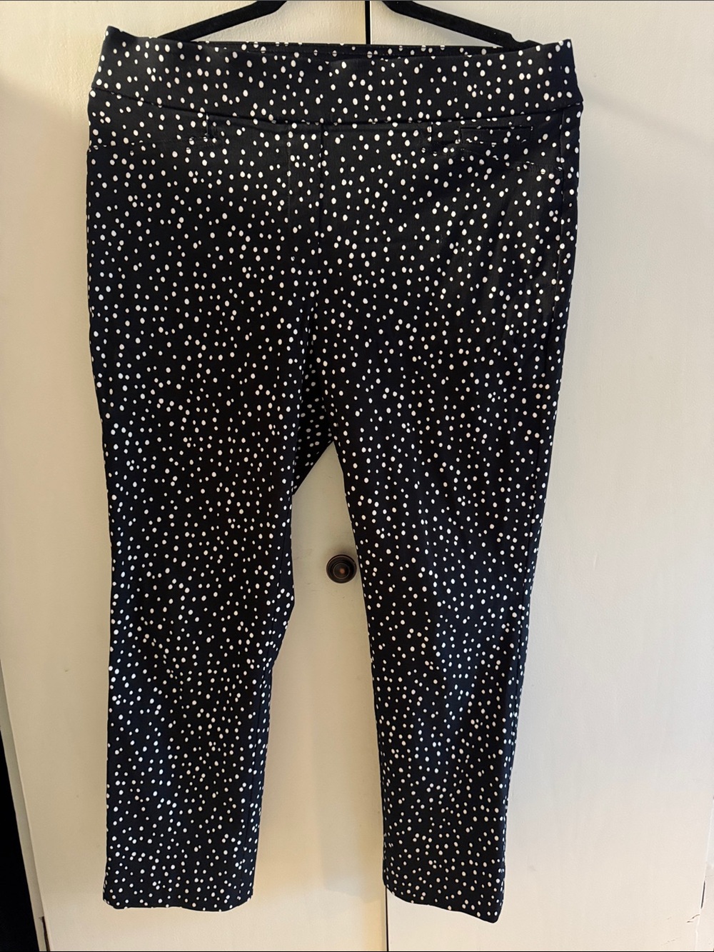 Anne Klein Black Capris with Polka Dots